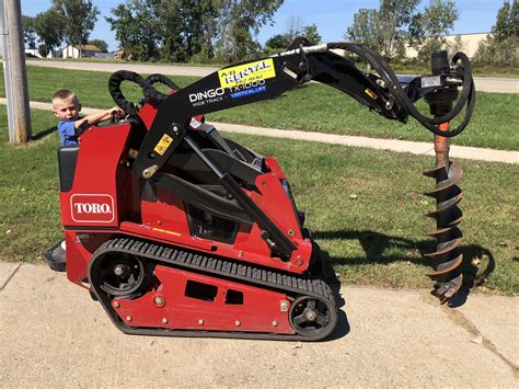 mini skid steer auger rental near me|dingo post hole digger rental.